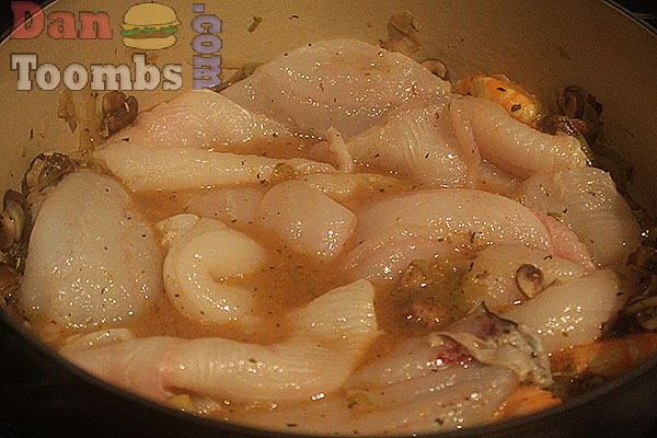 Making fish stew