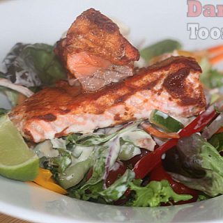 Oven Roasted Tandoori Salmon Salad