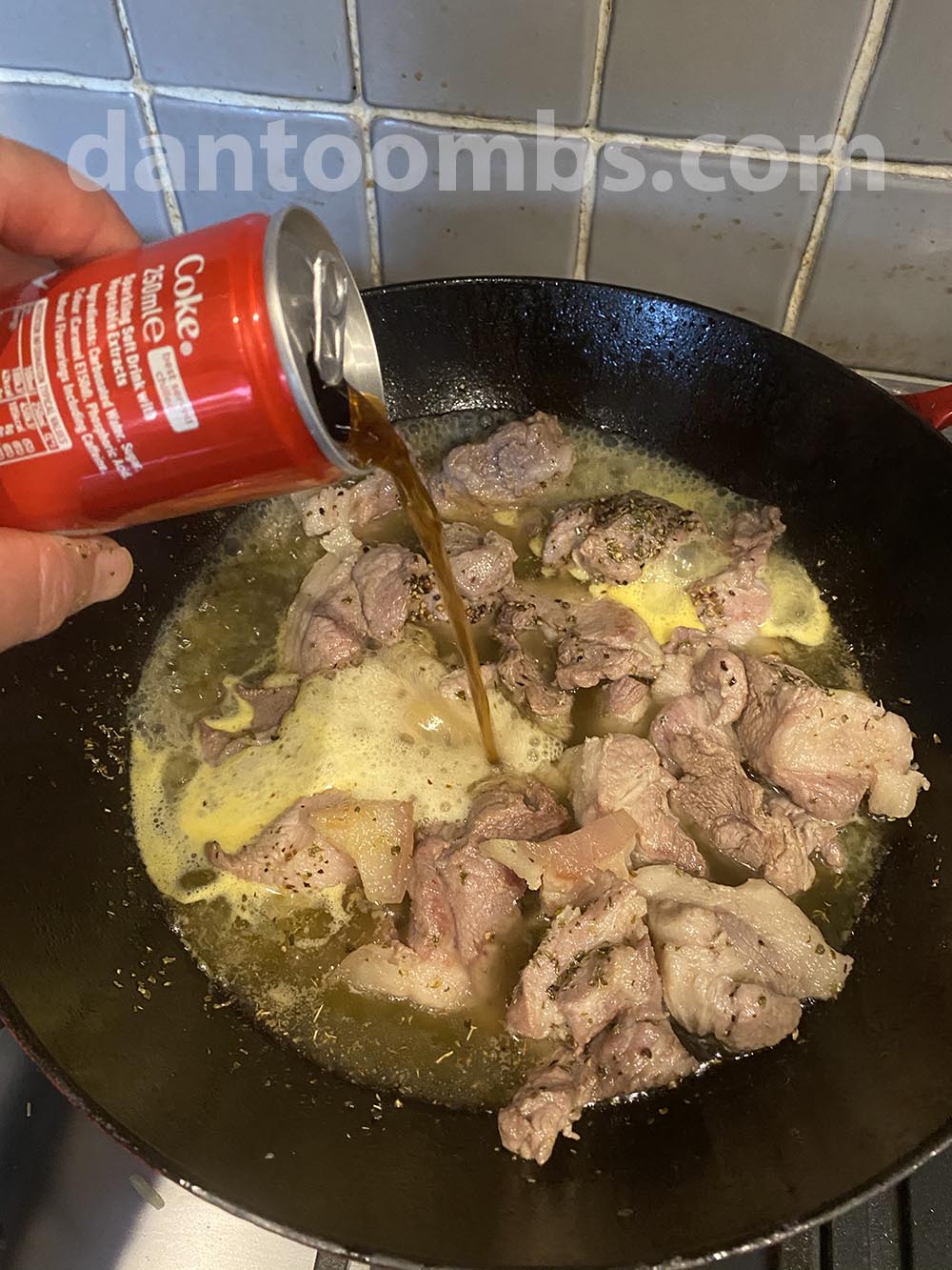 Adding coke to meat