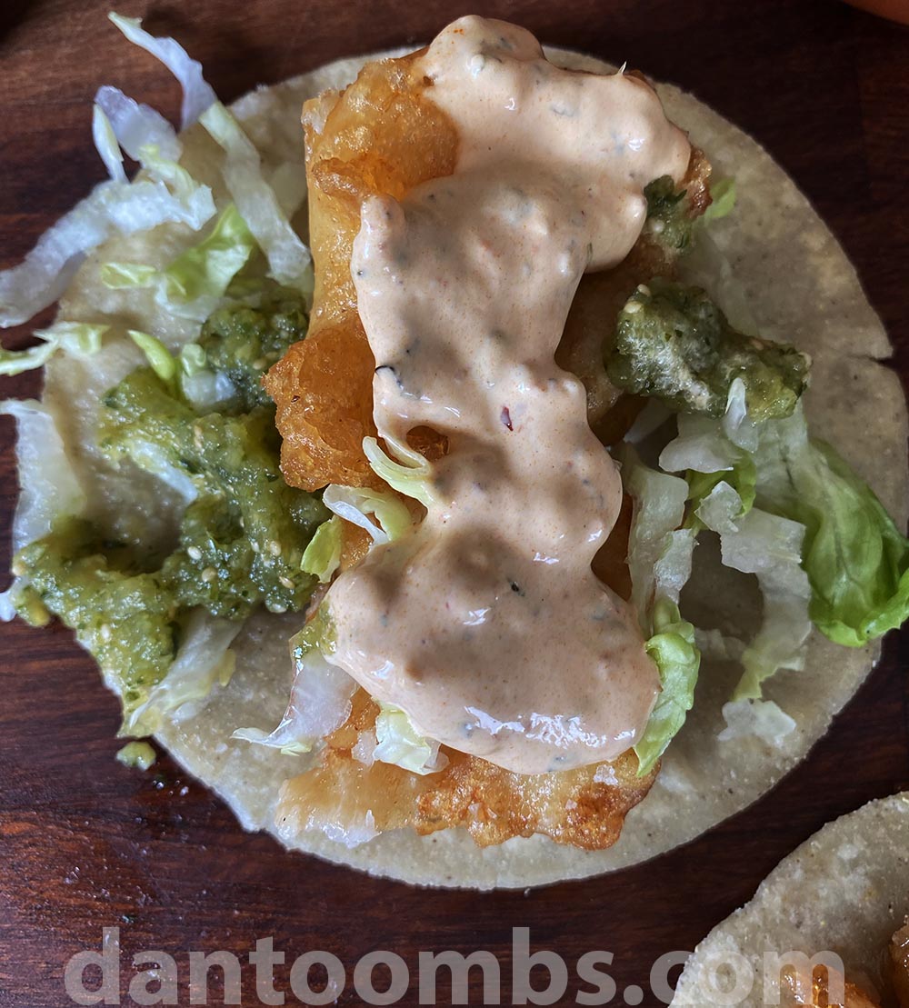 Finished Fried Fish Tacos