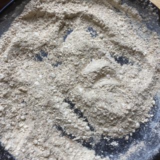 The toasted chickpea flour