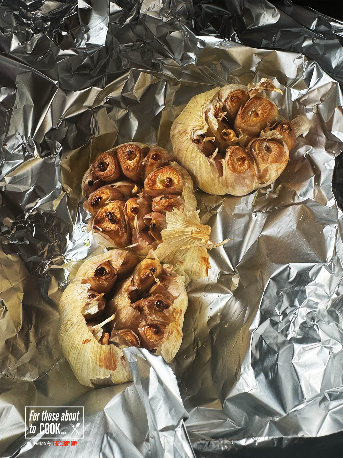 Roasting the garlic in an air fryer.