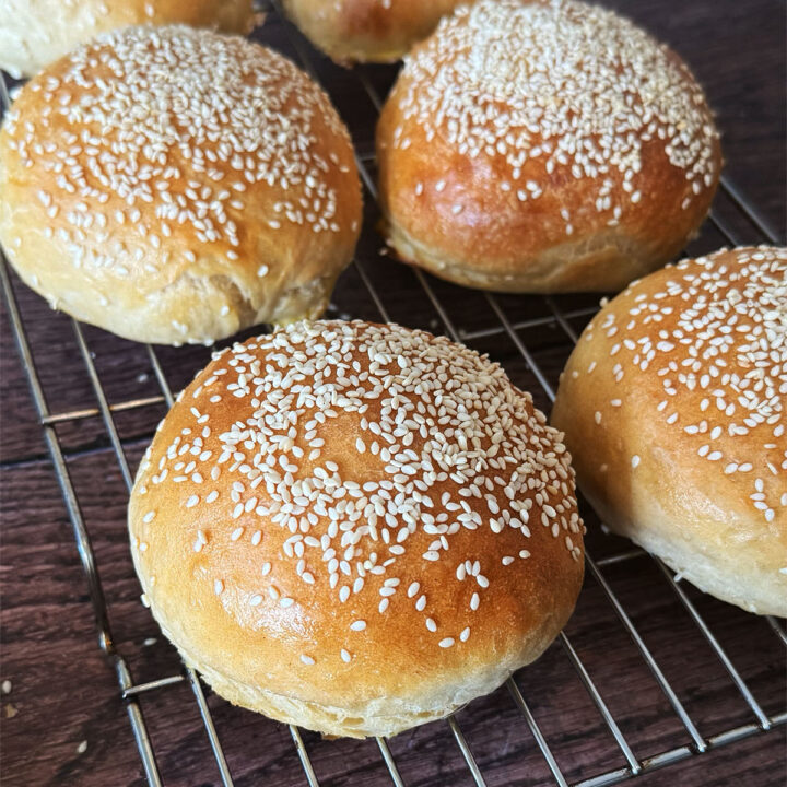 Homemade burger buns