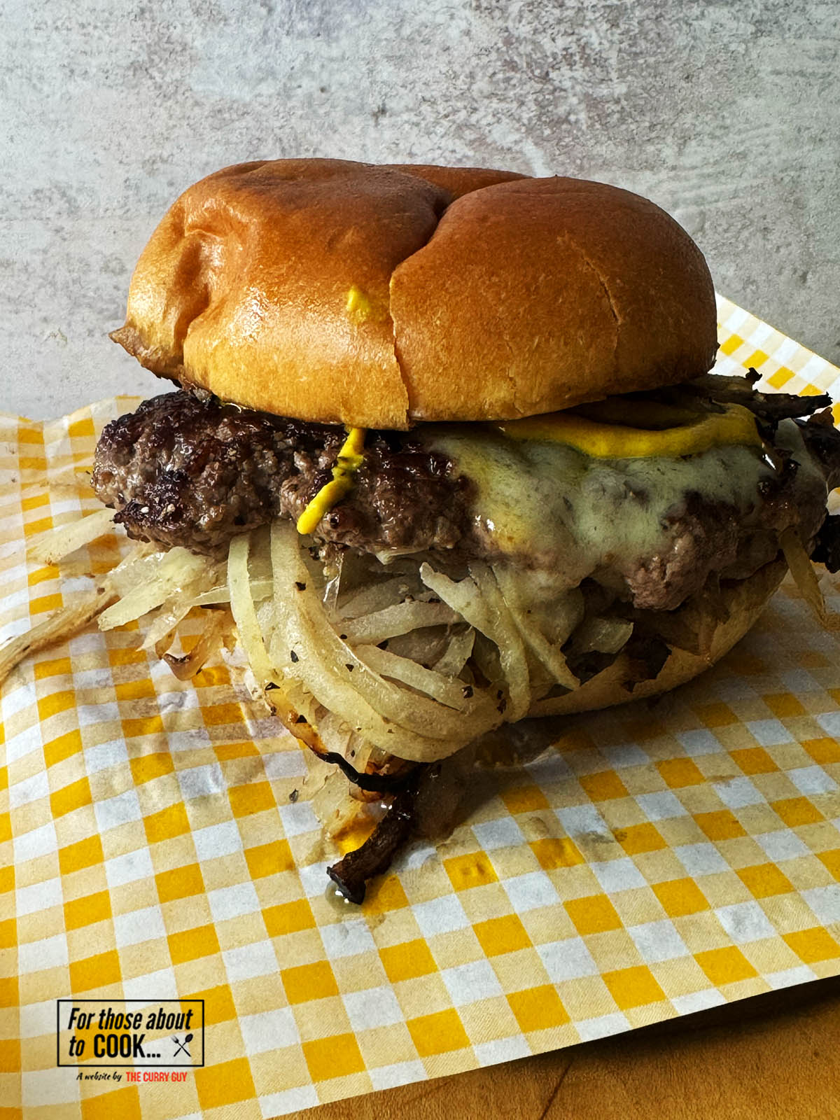 Finished Oklahoma burger
