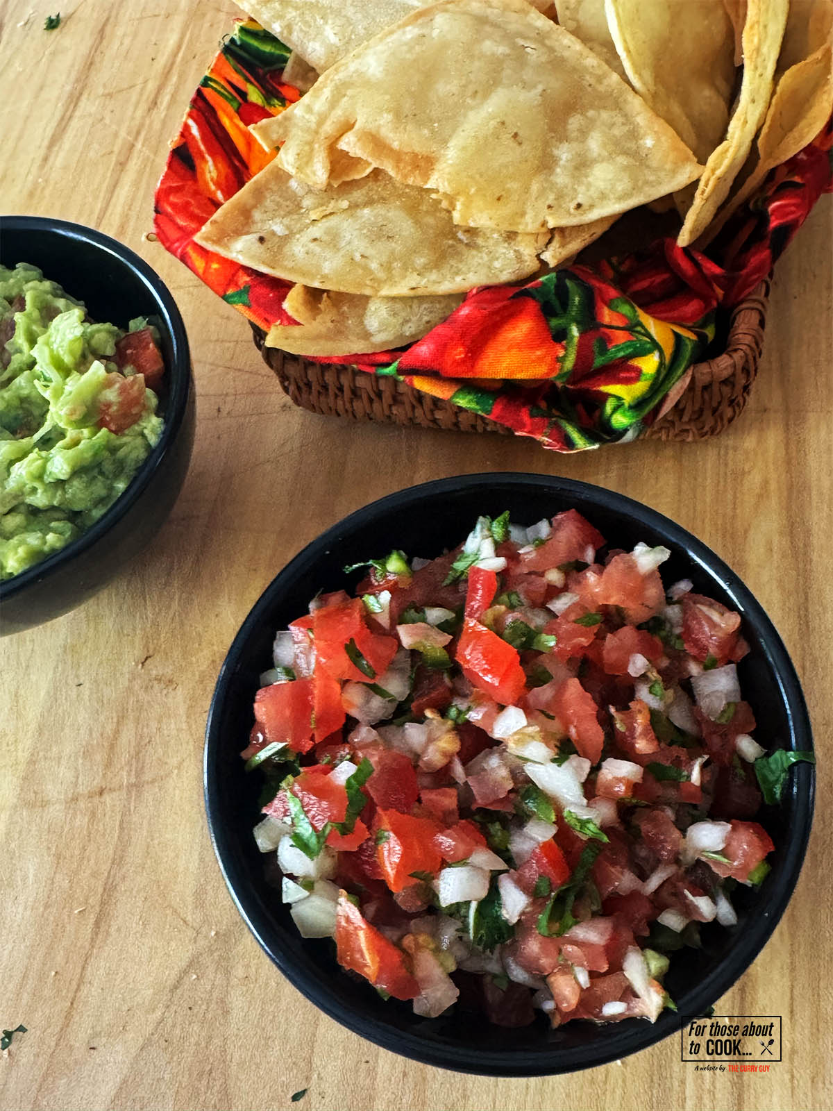 Pico de gallo in a serving bowl.