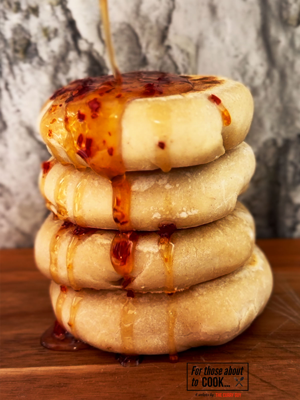 Finished feta and hot honey stuffed flatbreads