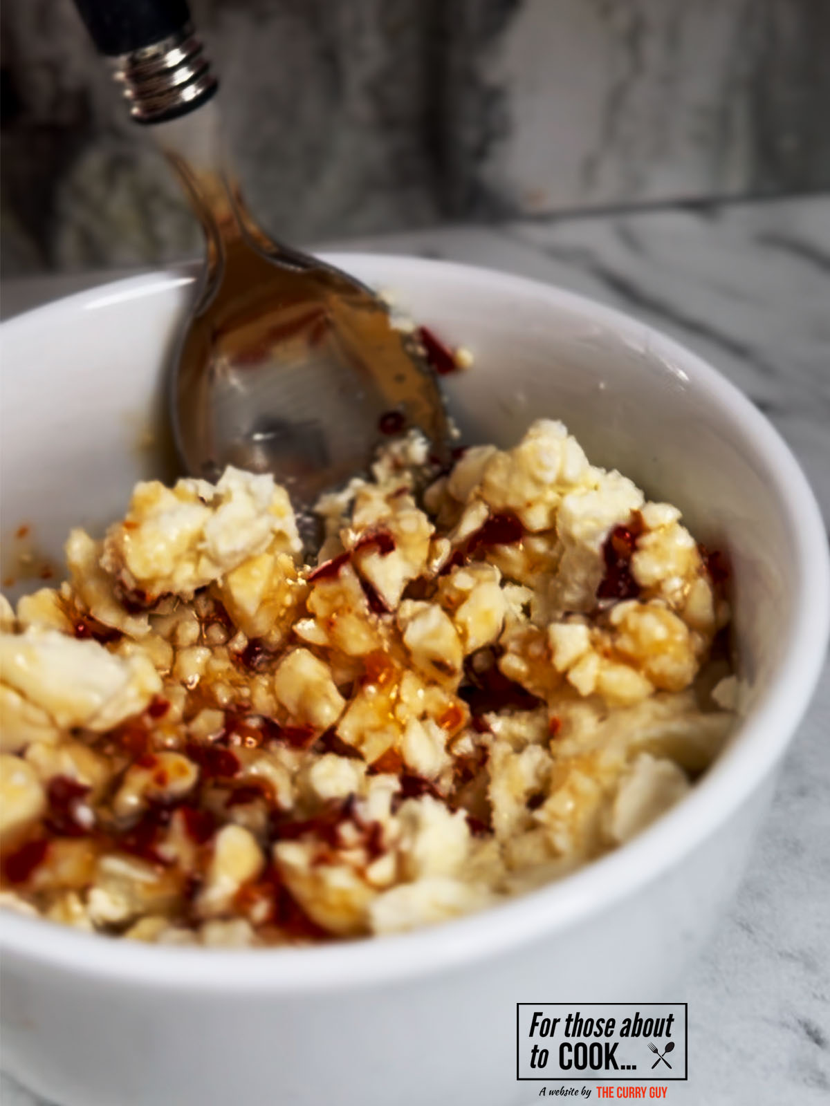 feta and honey mixed together