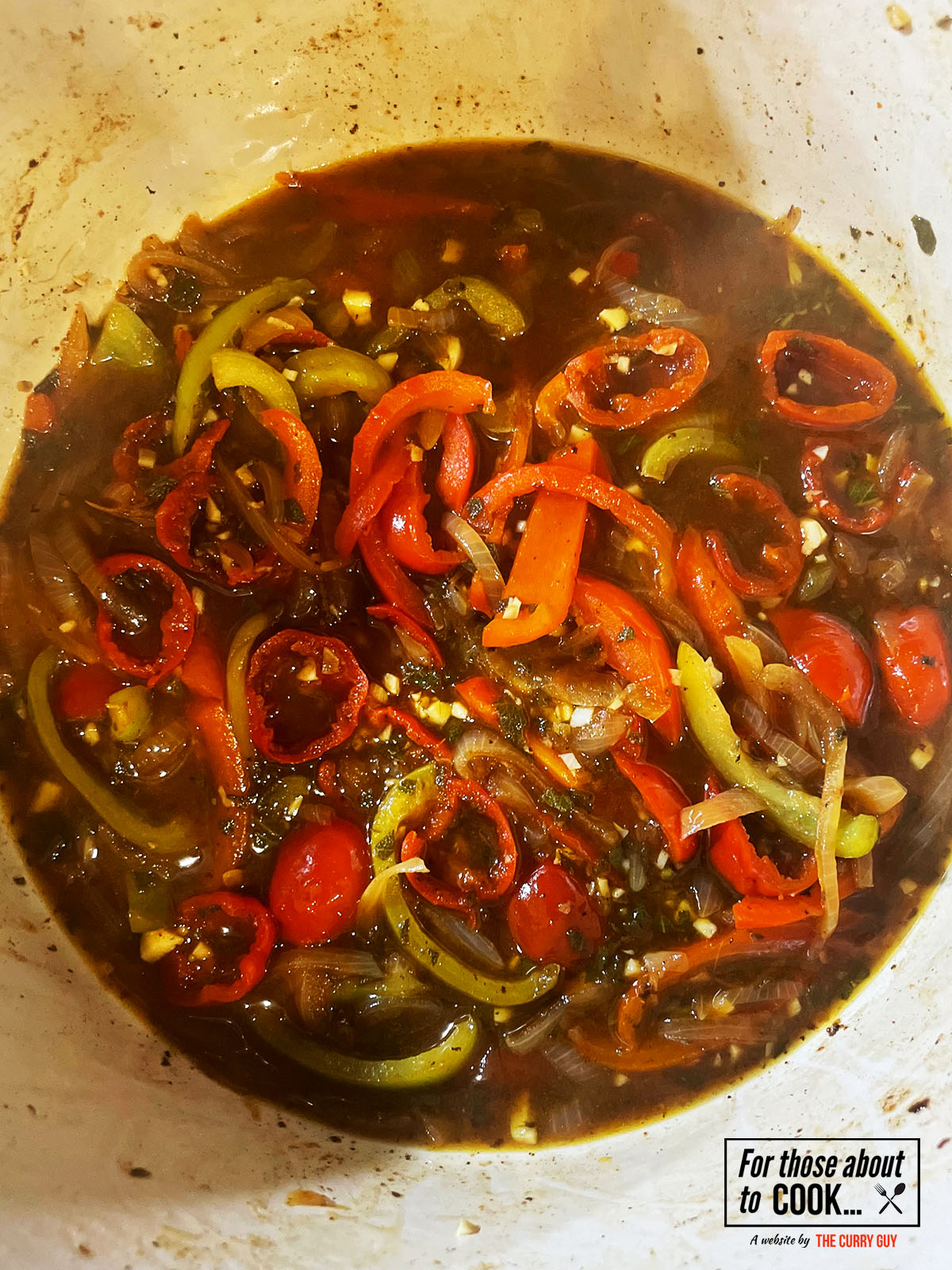 Adding stock to italian chicken