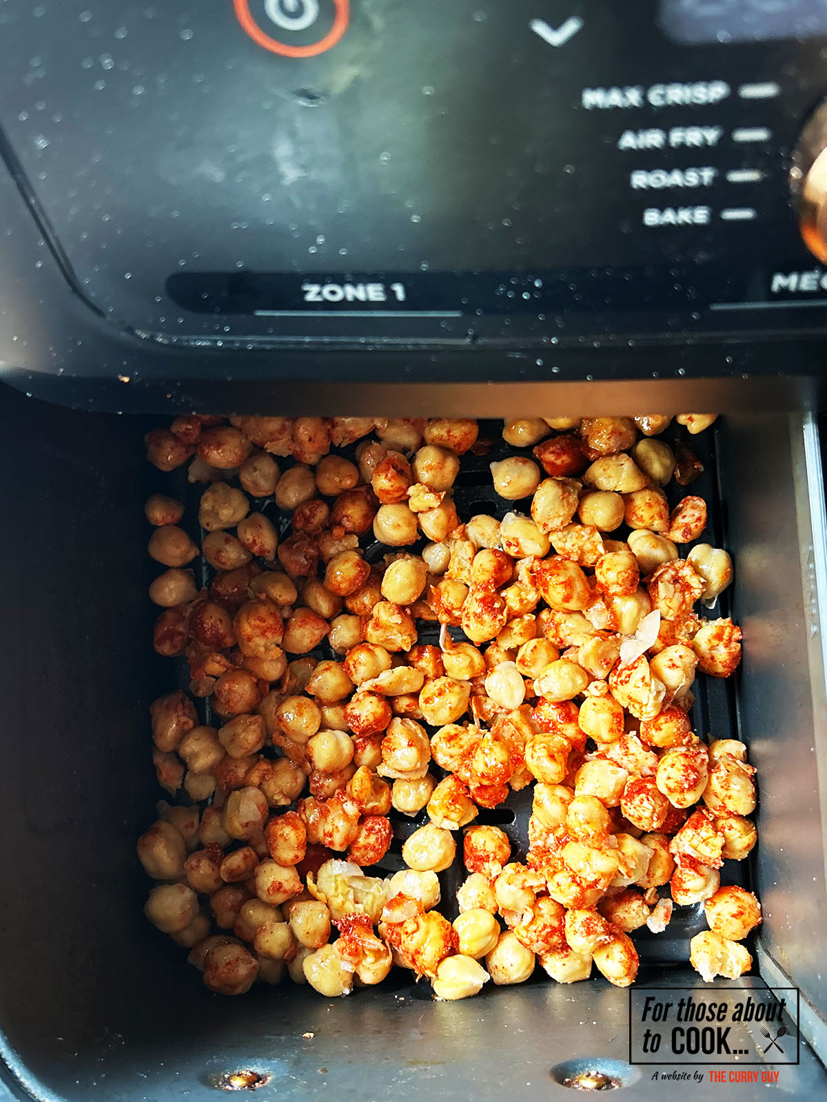 Seasoned chickpeas in air fryer