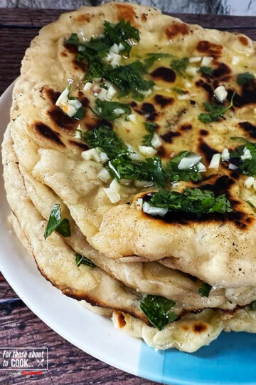 Delicious fluffy naan