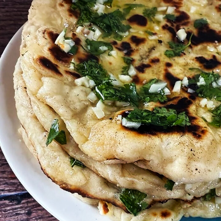 Delicious fluffy naan