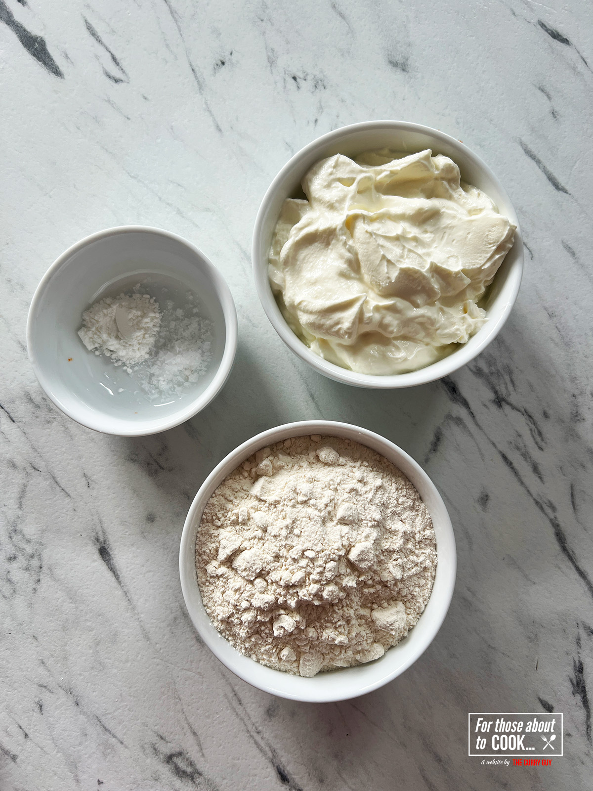 ingredients for 3 ingredient naan bread