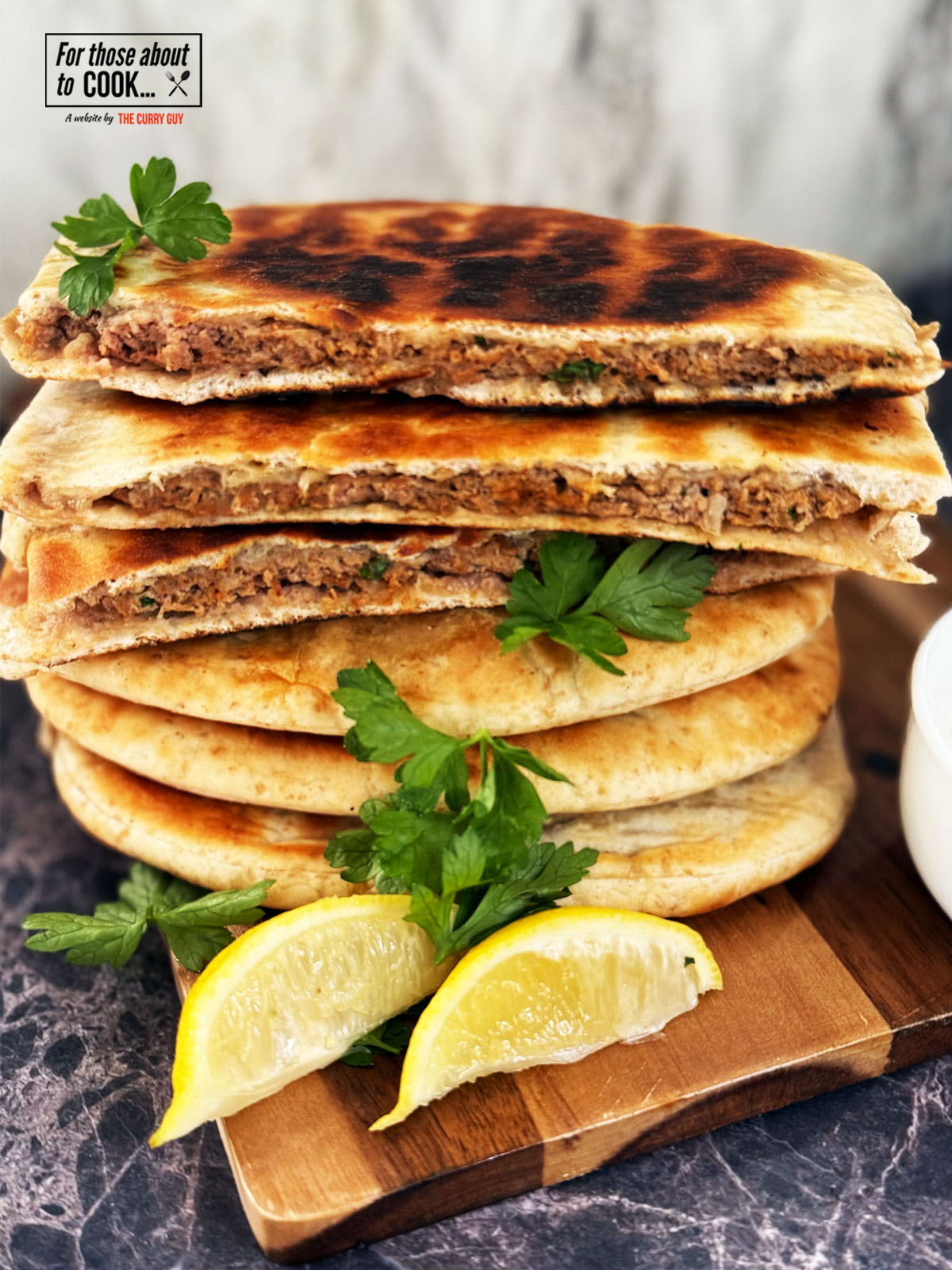 Arayes stacked on top of one another