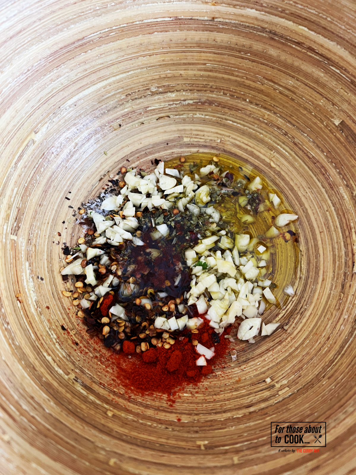 Marinade ingredients in a bowl 