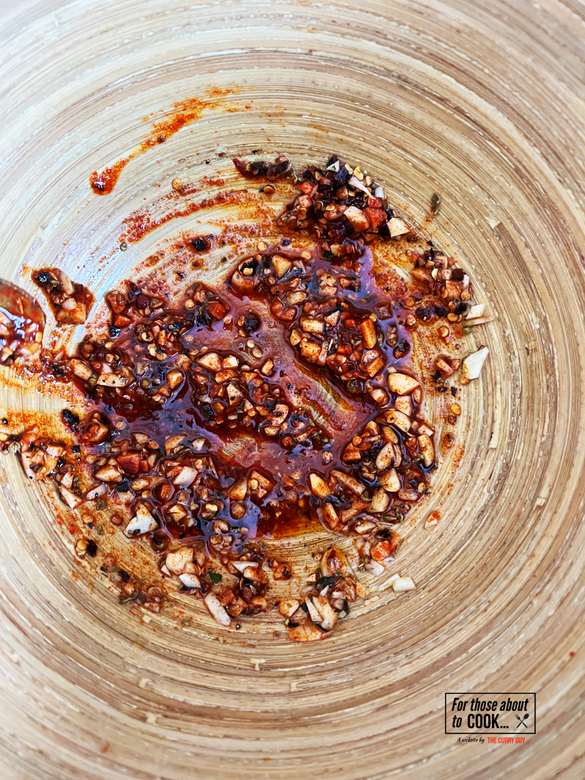 Mixed together chili lime marinade