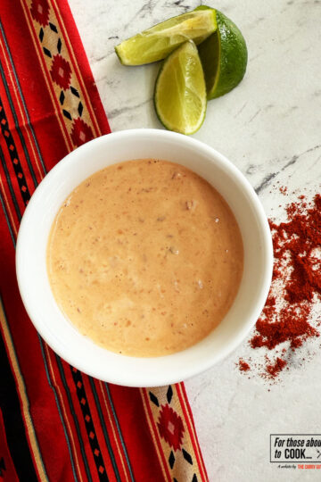 Chipotle mayo served in a bowl