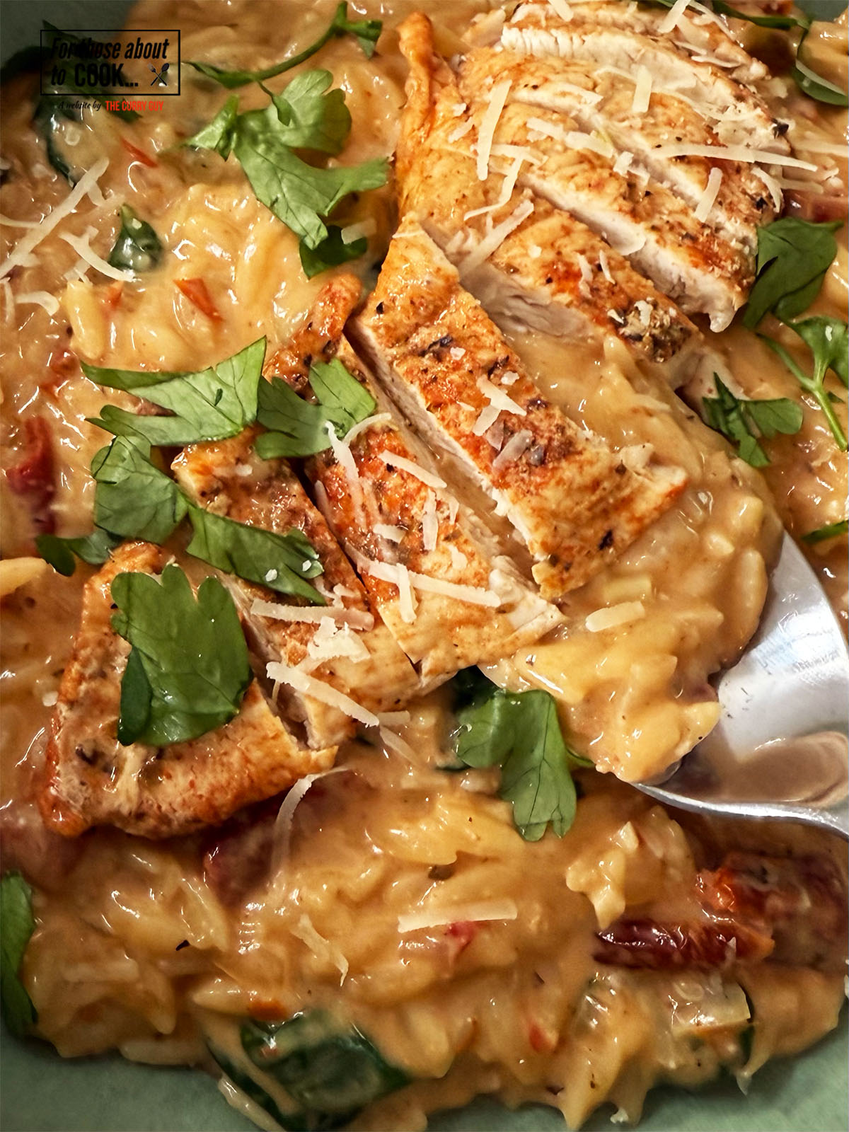 Chicken added back to orzo