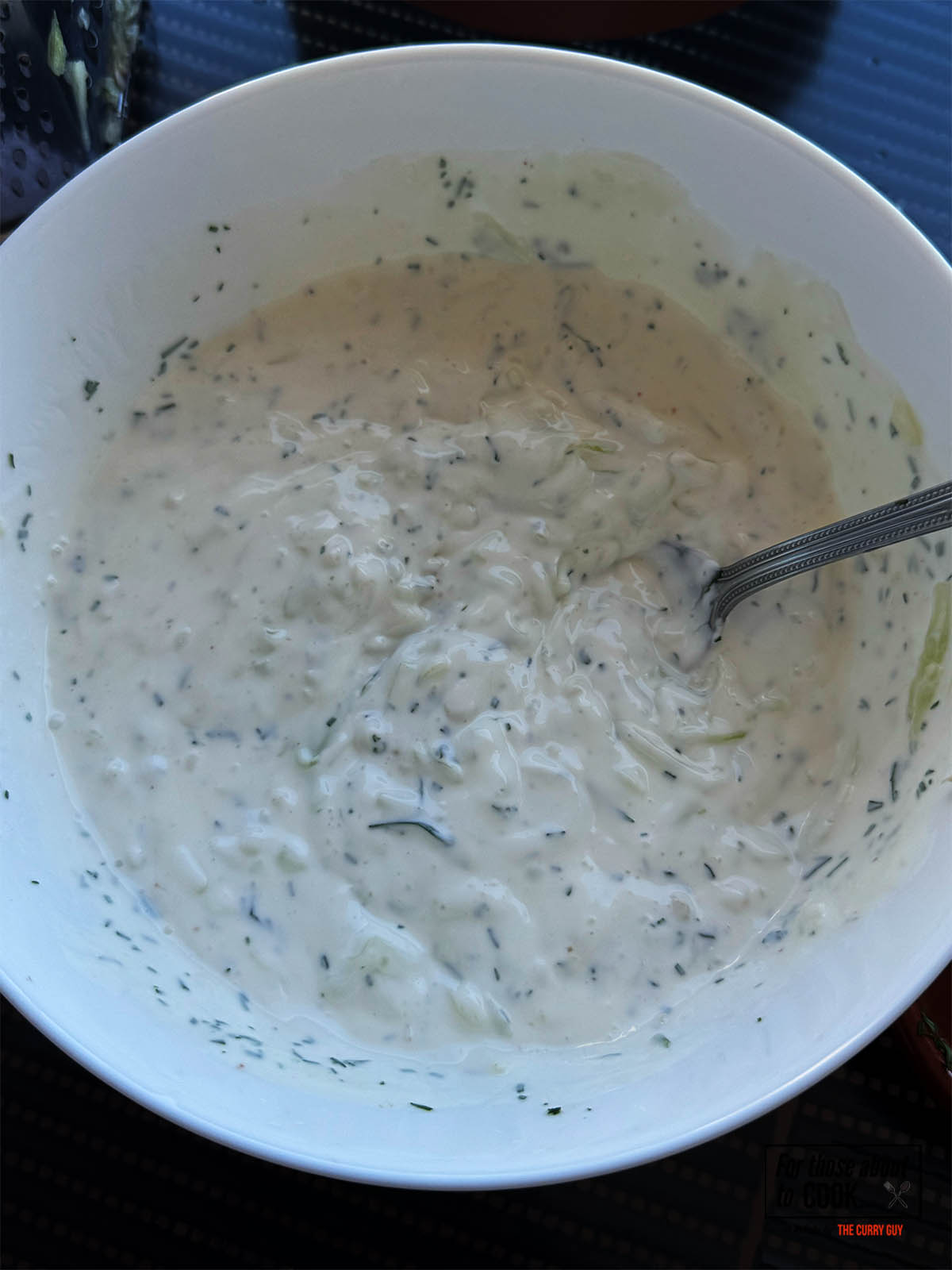 Whisking it all until smooth.