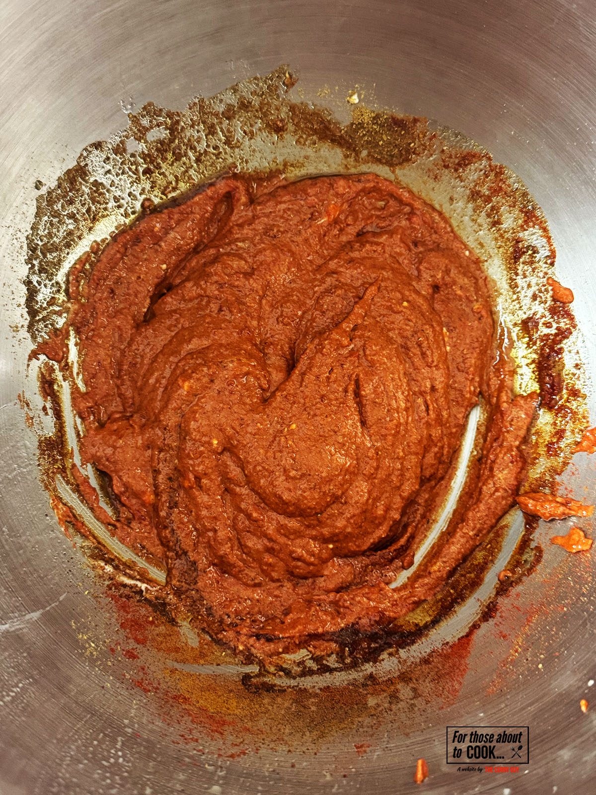 making the marinade for shawarma loaded fries