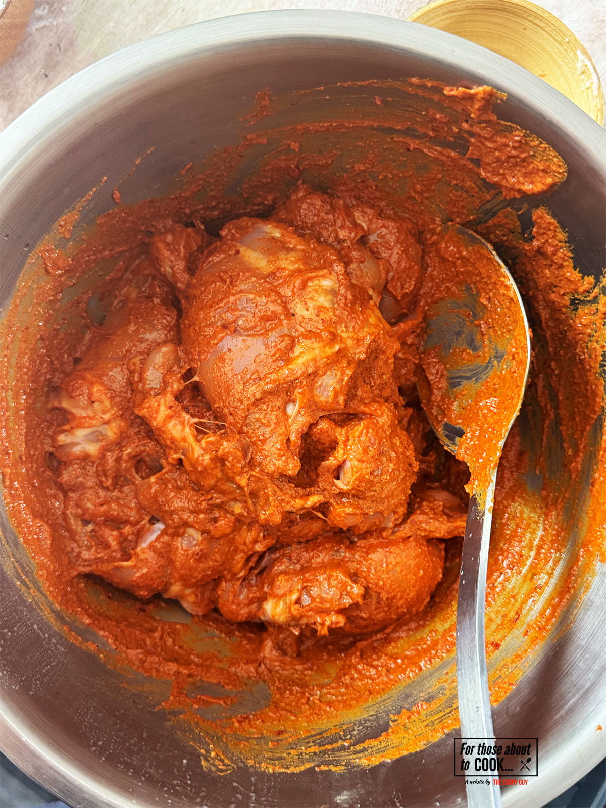 marinating the chicken