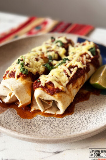 shredded chipotle chicken enchiladas