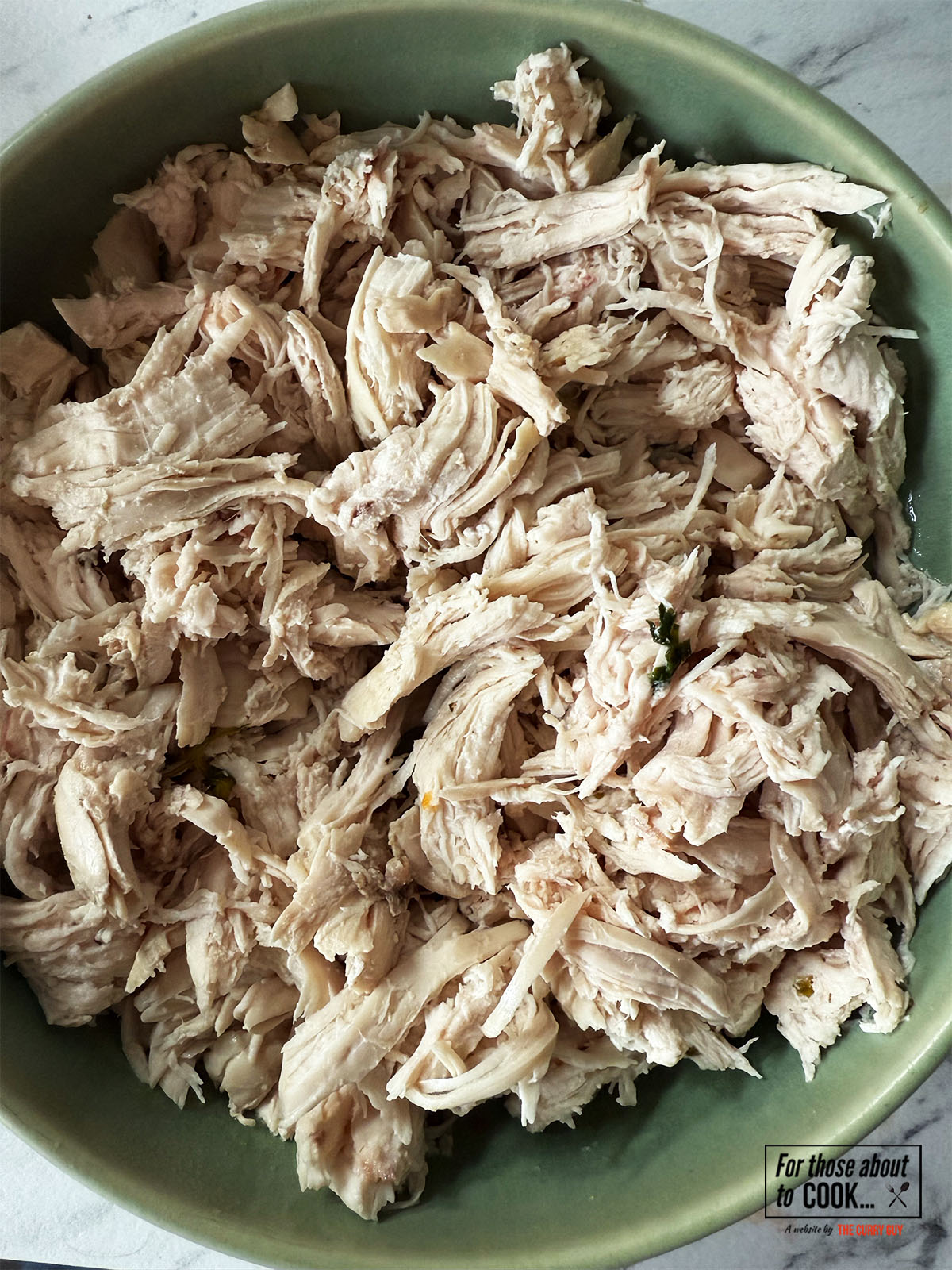 shredding the chicken