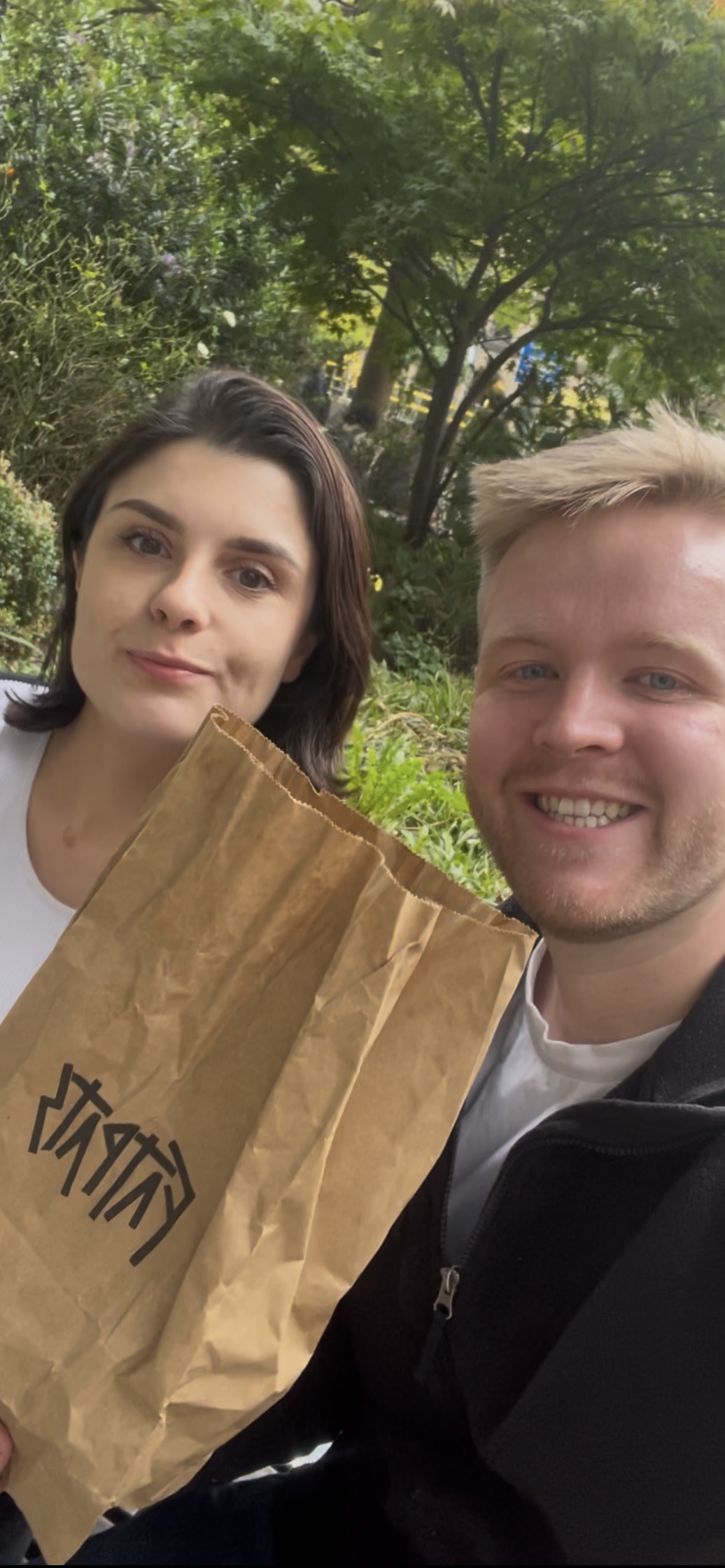 Joe and Shannon eating Fat Pats