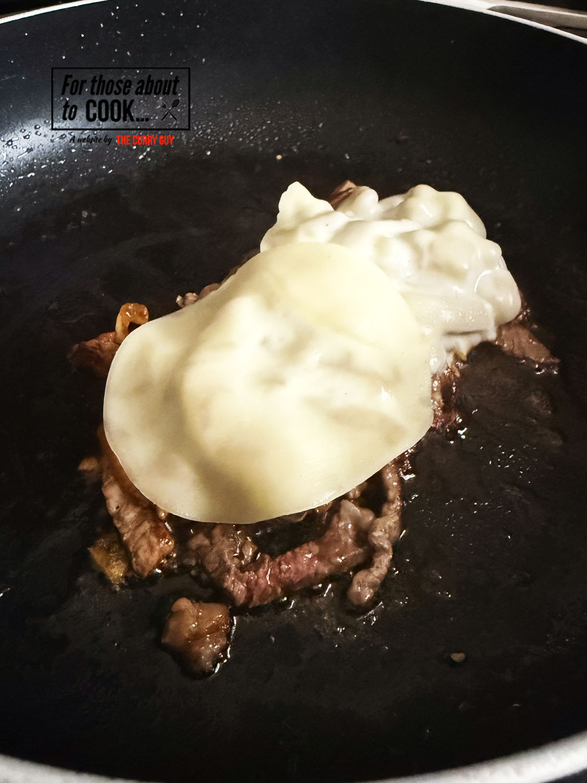 place 3 slices of provolone cheese on top