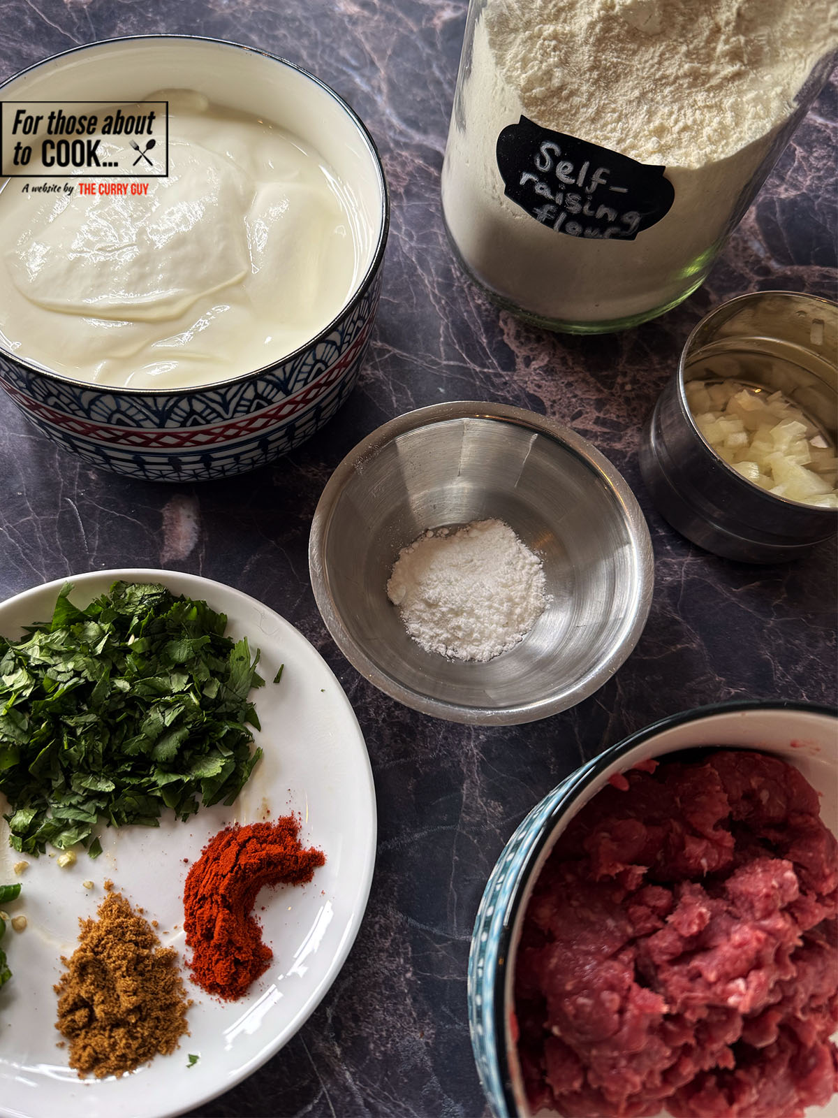 Ingredients for Keema naan