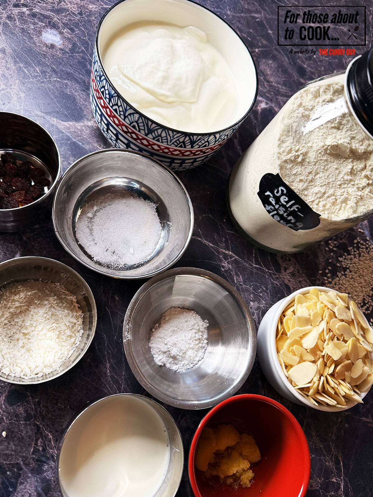 Ingredients for Peshwari naan