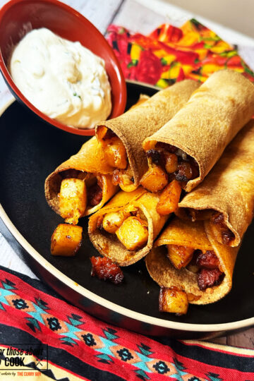 potato chorizo taquitos
