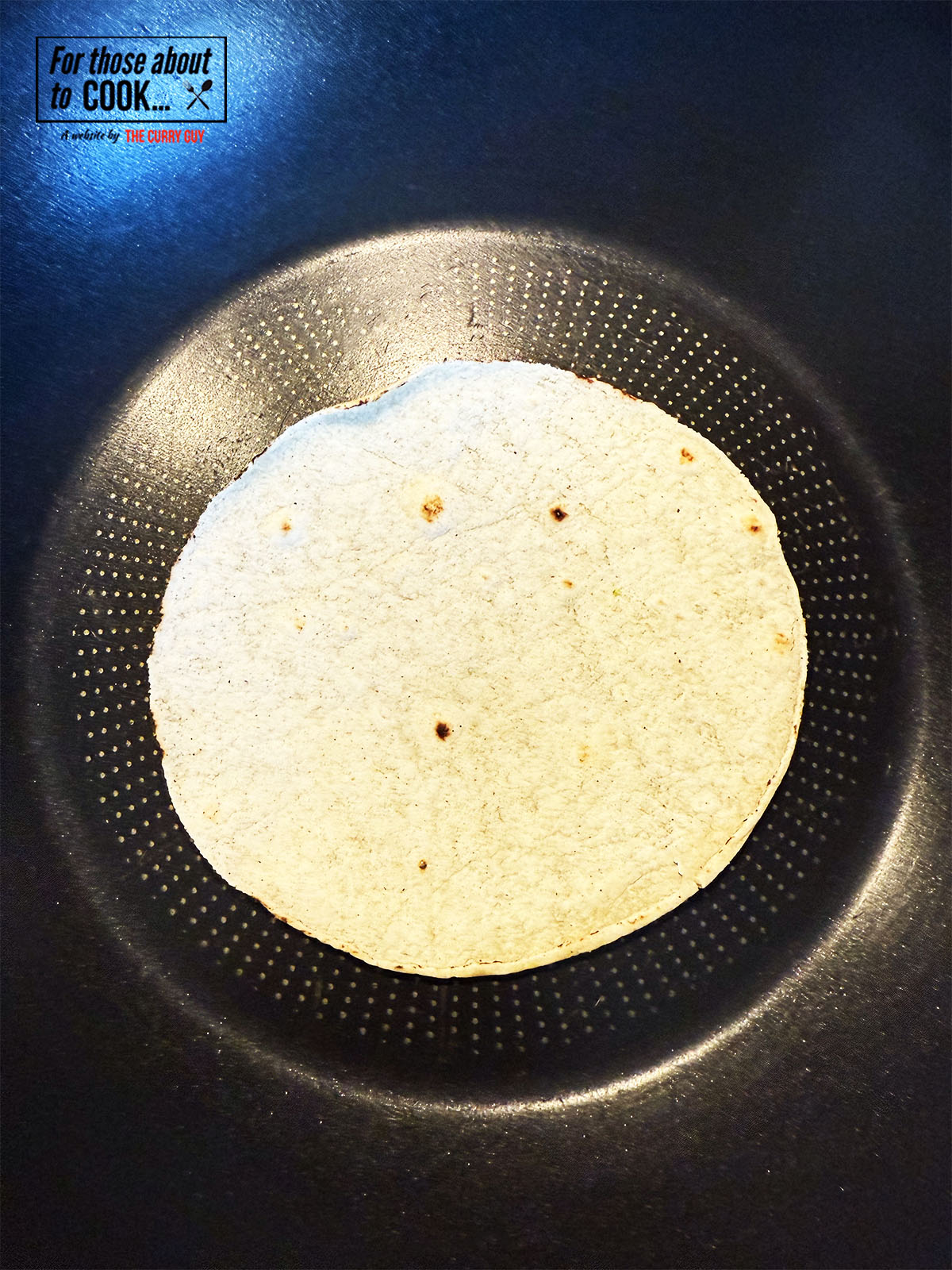 toasting the tortillas