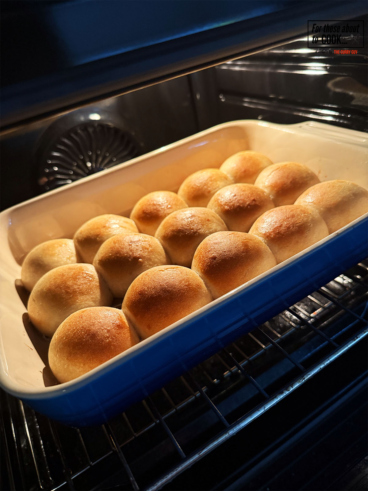 dough balls cooked in the oven until golden brown 
