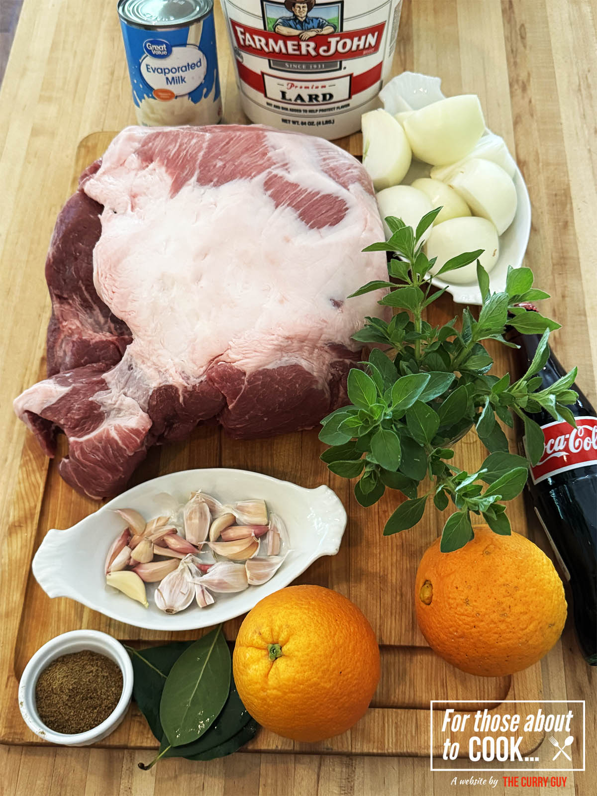 Ingredients for Pork Carnitas