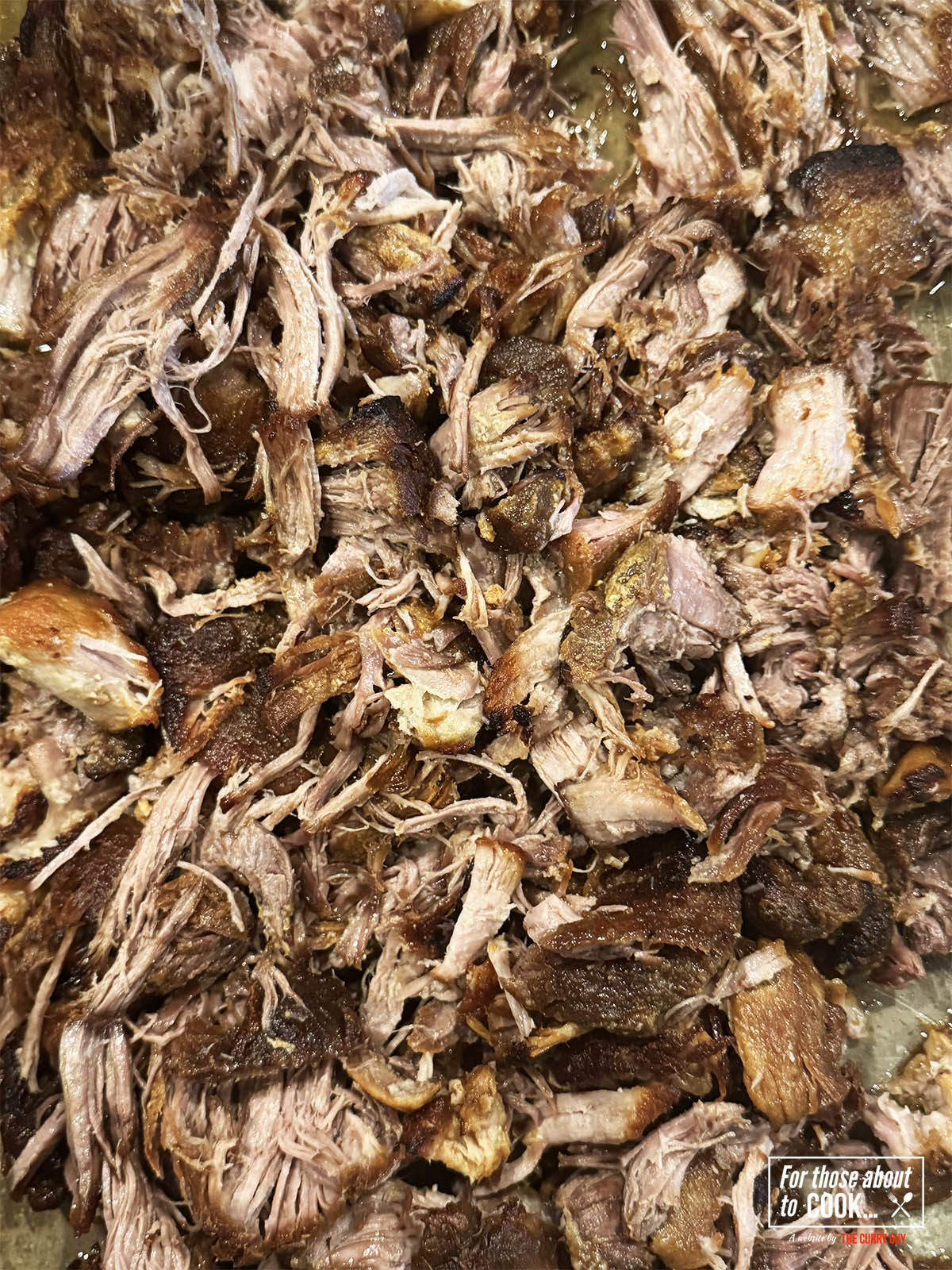 Pulling apart the pork carnitas