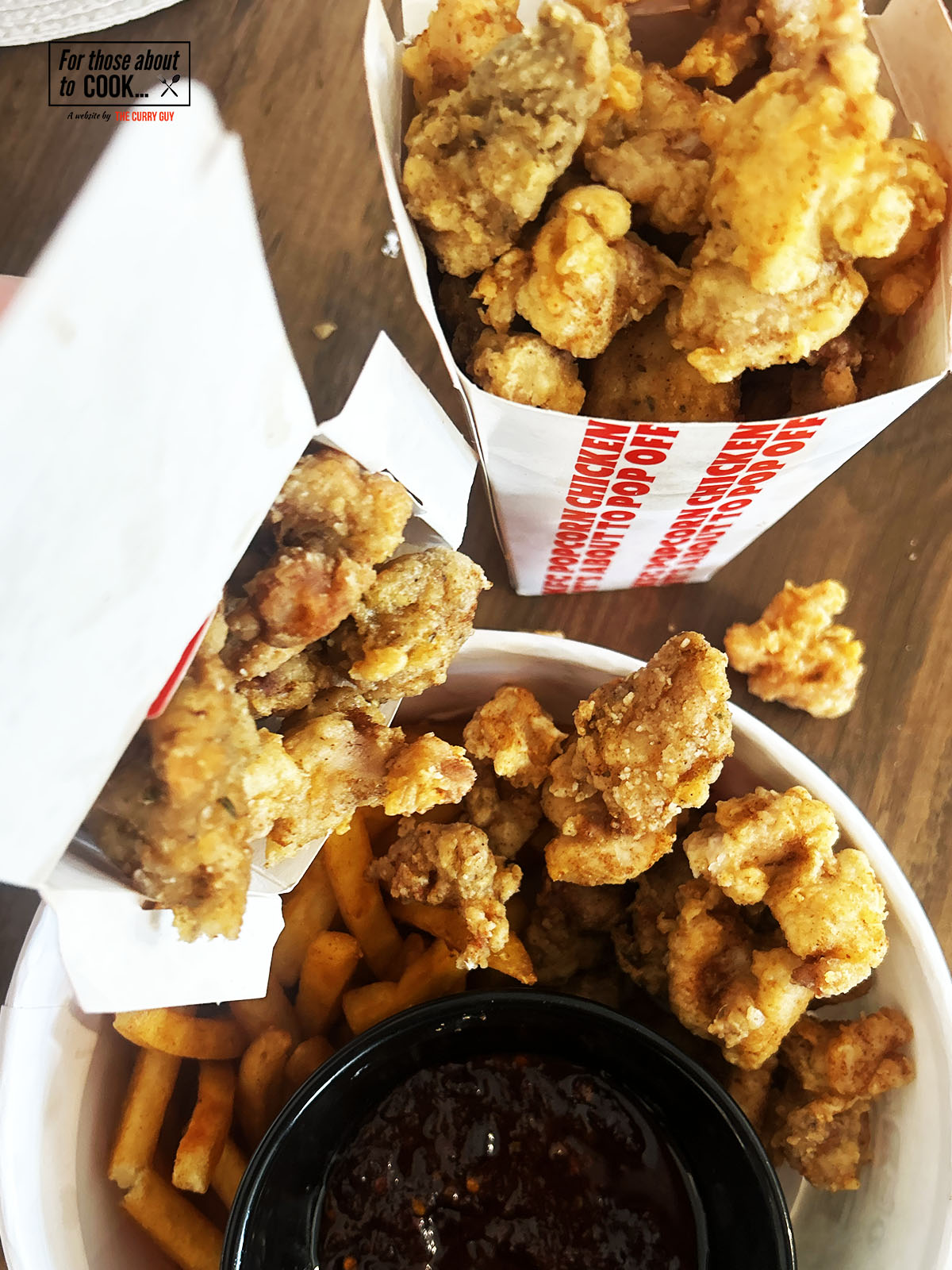 popcorn chicken ready for serving