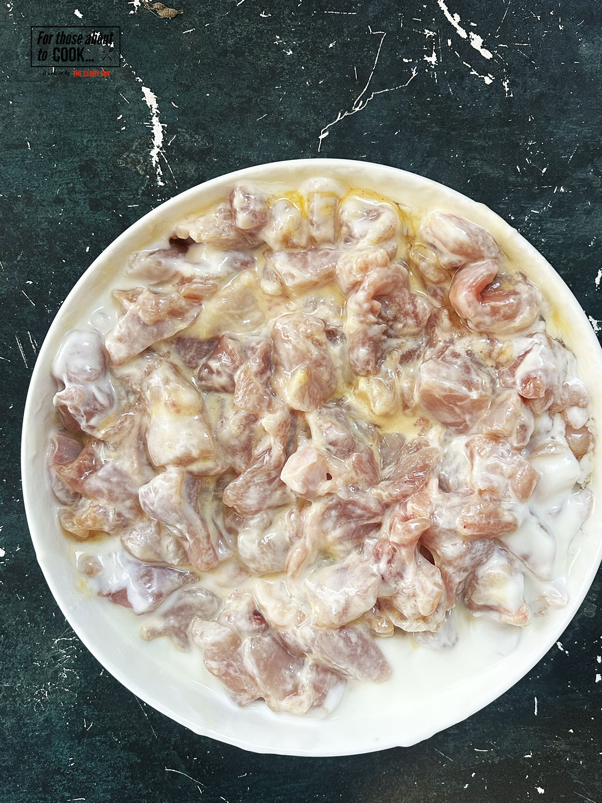 preparing the chicken for frying